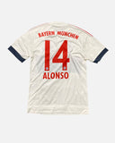Bayern Munich 2015-16 Alonso away vintage football shirt, size Small — Adidas, back.