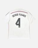 Real Madrid 2014-15 Sergio Ramos home vintage football shirt, size XL — Adidas, back.