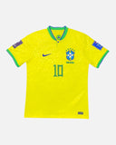 Brazil 2022-23 Neymar home vintage football shirt, size Medium — Nike, front.