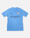 Manchester City 2017-18 Kun Aguero home vintage football shirt, size Medium — Nike, front.