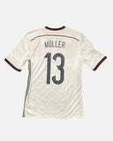 Germany 2014-15 Muller home vintage football shirt, size Small — Adidas, back.