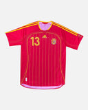 Spain 2006-07 Iniesta home vintage football shirt, size Medium — Adidas, front.