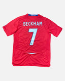 England 2008-09 Beckham away vintage football shirt, size Large — Umbro, back.