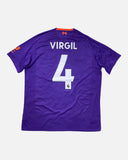 Liverpool 2018-19 Virgil away vintage football shirt, size Large — New Balance, back.