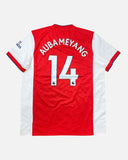 Arsenal 2021-22 Aubameyang home vintage football shirt, size XL — Adidas, back.