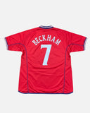 England 2002-03 Beckham away vintage football shirt, size XL — Umbro, back.