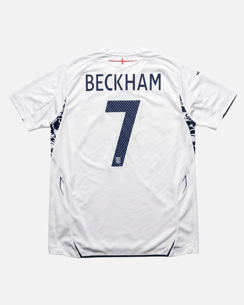 England 2007-08 Beckham Home Kit (Large) - back