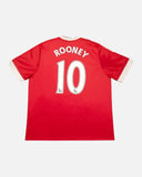 Manchester United 2015-16 Rooney home vintage football shirt, size 2XL — Adidas, back.