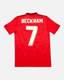 Manchester United 2019-20 Beckham home vintage football shirt, size Medium — Adidas, back.
