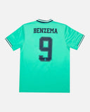 Real Madrid 2019-20 Benzema third vintage football shirt, size Medium — Adidas, back.