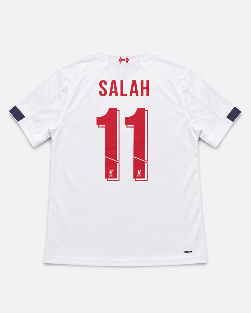 Liverpool 2019-20 Salah away vintage football shirt, size Medium, back.