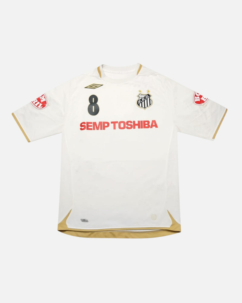 Santos 2007-08 home vintage football shirt, size Large — Umbro, front.