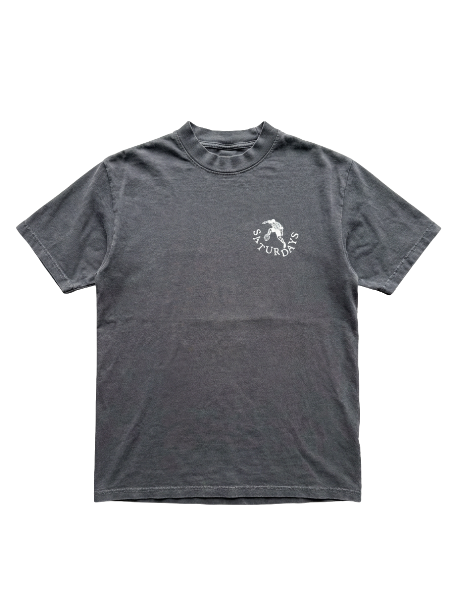 Saturdays Player Garment Dyed T-Shirt - Shadow, view 2