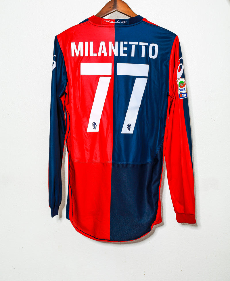 2006-07 Genoa Match Issue Coppa Italia Home Shirt Milanetto #77