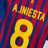Barcelona 2011-12 Iniesta Home Kit (S)