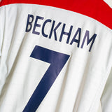 Confirm Size England 2004 Beckham Home Kit