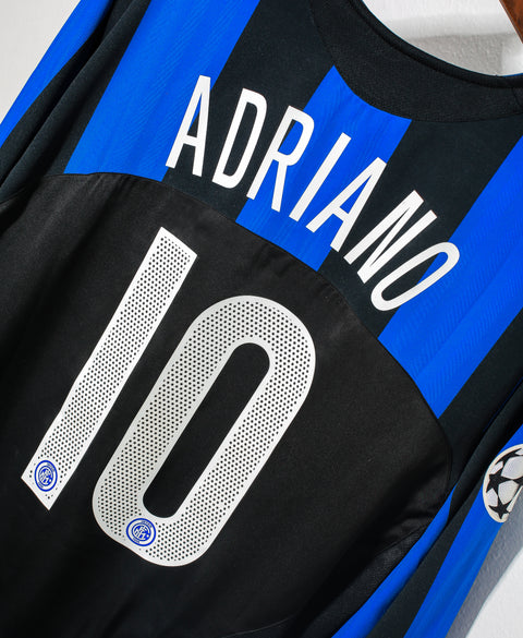 Inter Milan 2005-06 Adriano Long Sleeve Home Kit (L)