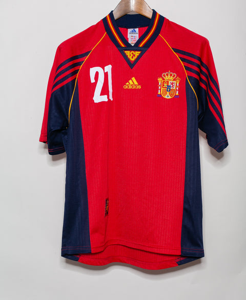 Spain 1996 Luis Enrique #21 Home Kit (M)