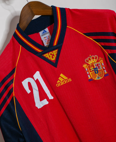 Spain 1996 Luis Enrique #21 Home Kit (M)