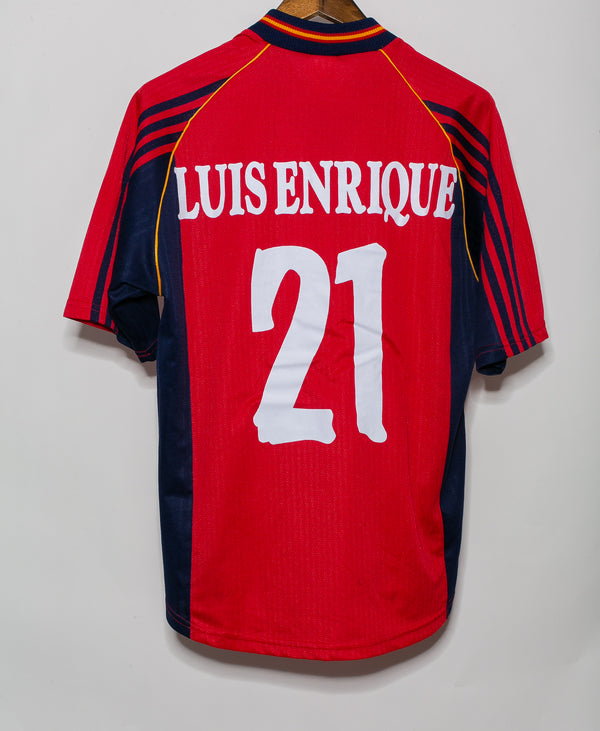 Spain 1996 Luis Enrique #21 Home Kit (M)