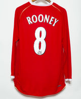 Manchester United 2006-07 Rooney Long Sleeve Home Kit (XL)