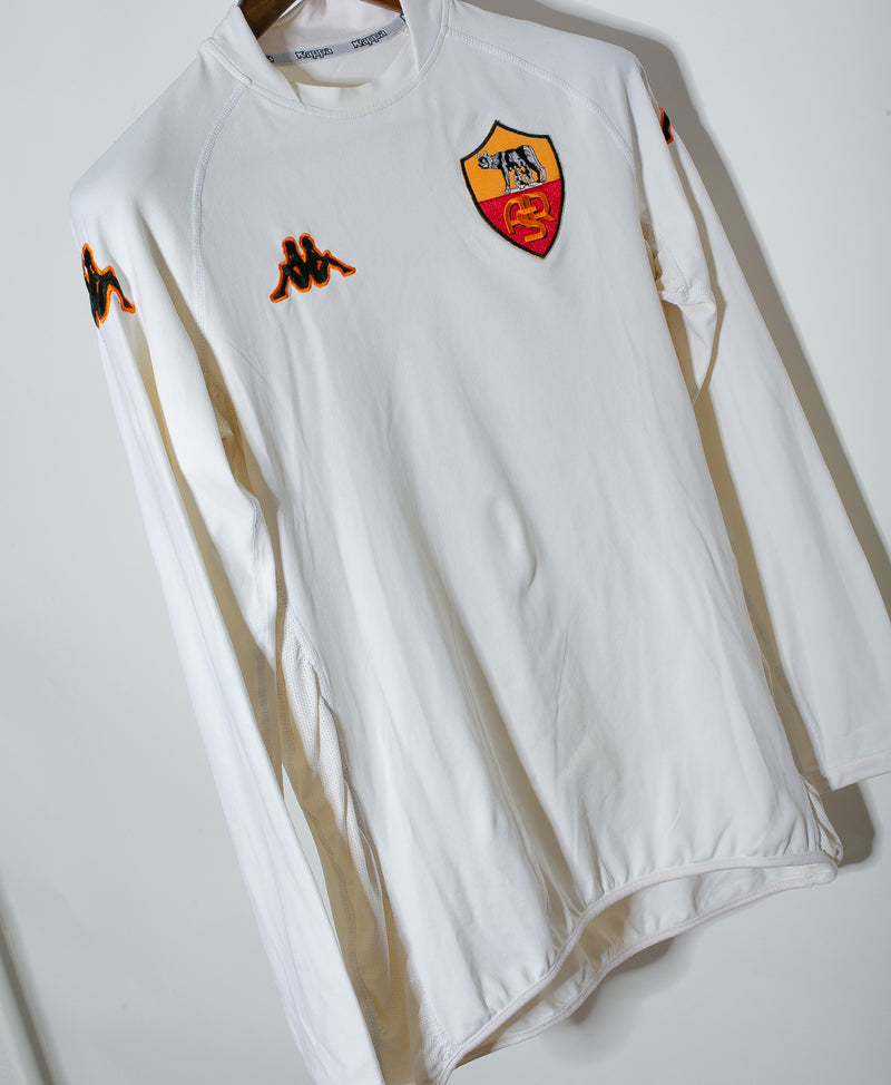 Roma 2000-01 Batistuta Long Sleeve Away Kit (L)
