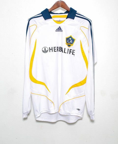 LA Galaxy 2007 Beckham Long Sleeve Home Kit (L)