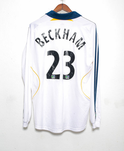 LA Galaxy 2007 Beckham Long Sleeve Home Kit (L)