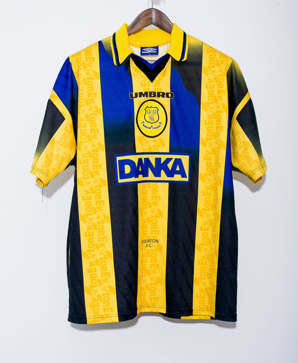 1996 - 1997 Everton Away #17 Kanchelskis Kit ( XL )