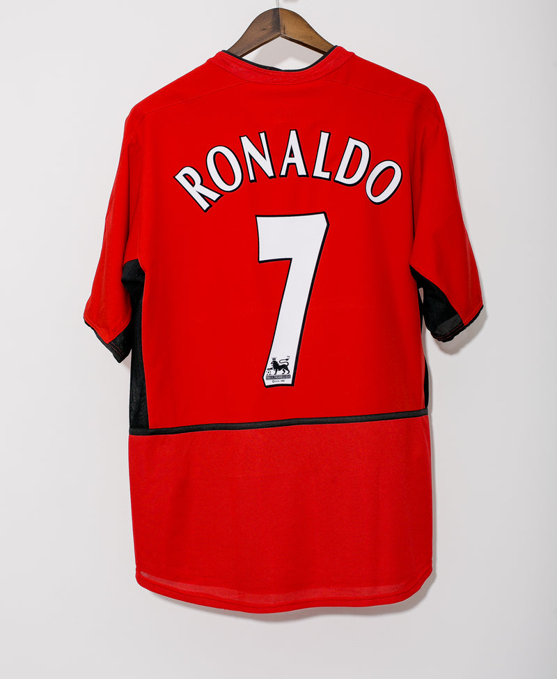 MANCHESTER UNITED 2002 2004 HOME FOOTBALL SHIRT JERSEY #7 RONALDO NIKE