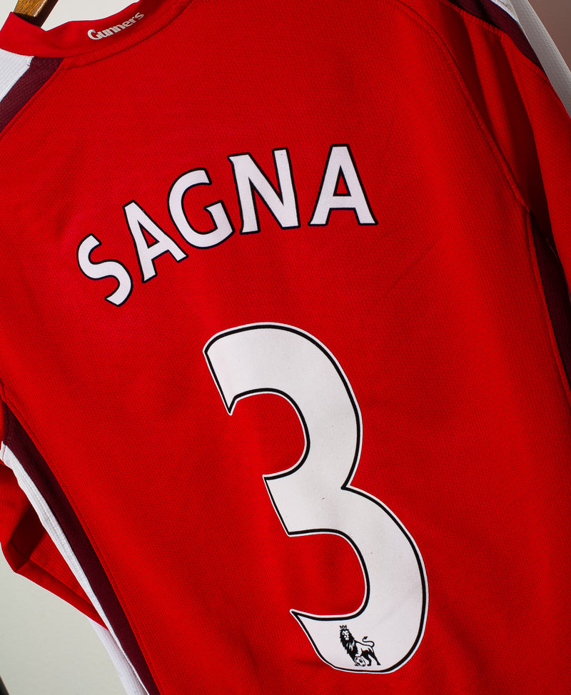 Arsenal 2009-10 Sagna Long Sleeve Home Kit (S)
