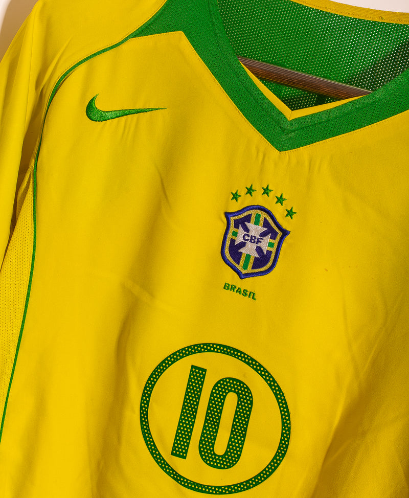 Brazil 2004 Ronaldinho Home Kit (M)