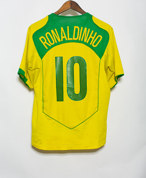 Brazil 2004 Ronaldinho Home Kit (M)