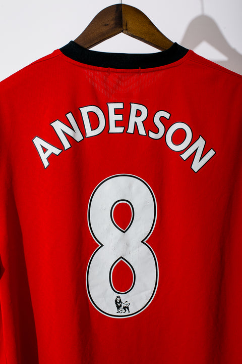 2009 - 2010 Manchester United Home Kit #8 Anderson ( XL )