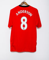 2009 - 2010 Manchester United Home Kit #8 Anderson ( XL )