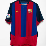 Barcelona 2003-04 Ronaldinho Home Kit (L)