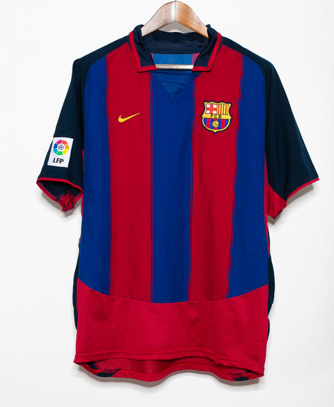 Barcelona 2003-04 Ronaldinho Home Kit (L)