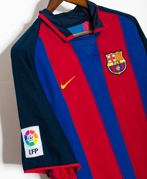 Barcelona 2003-04 Ronaldinho Home Kit (L)