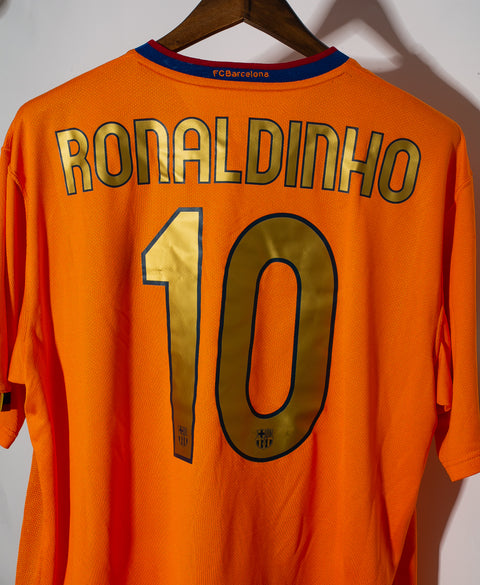 2006 Barcelona Away #10 Ronaldinho ( XL )