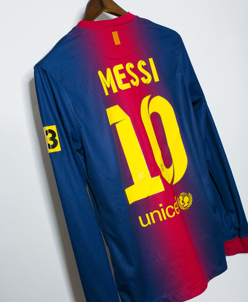 Barcelona 2012-13 Messi Long Sleeve Home Kit (S)