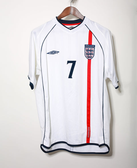 2002 England Home #7 David Beckham ( L )