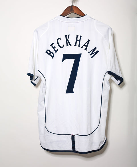 2002 England Home #7 David Beckham ( L )