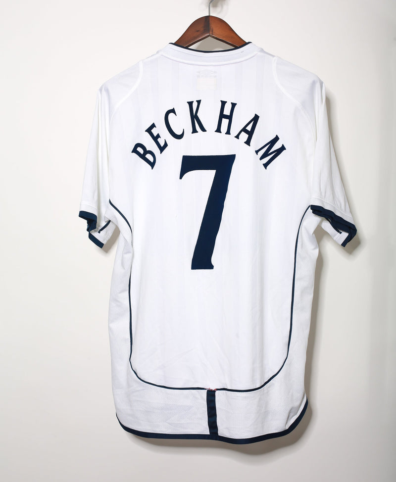 2002 England Home #7 David Beckham ( L )