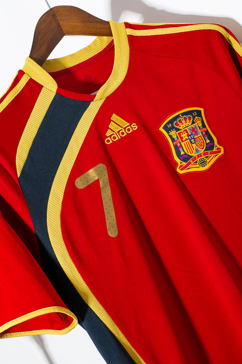 2008 Spain Home David Villa #7 ( M )