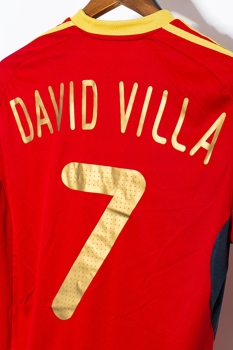 2008 Spain Home David Villa #7 ( M )