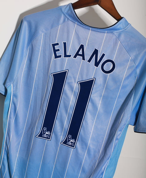 2007 - 2008 Manchester City Home Kit #11 Elano ( M )