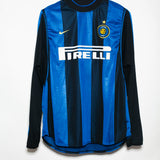 Inter Milan 2000-01 Ronaldo Long Sleeve Home Kit (L)