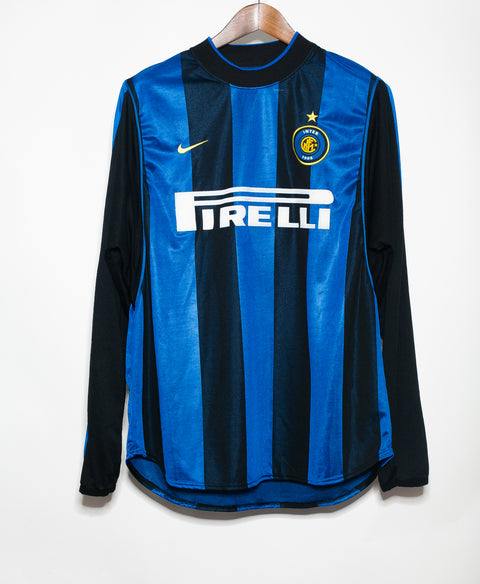 Inter Milan 2000-01 Ronaldo Long Sleeve Home Kit (L)