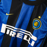 Inter Milan 2000-01 Ronaldo Long Sleeve Home Kit (L)