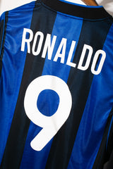 Inter Milan 2000-01 Ronaldo Long Sleeve Home Kit (L)